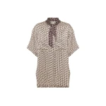 Shona Joy Brown Tops luxury Clothing from Coveti Marketplace