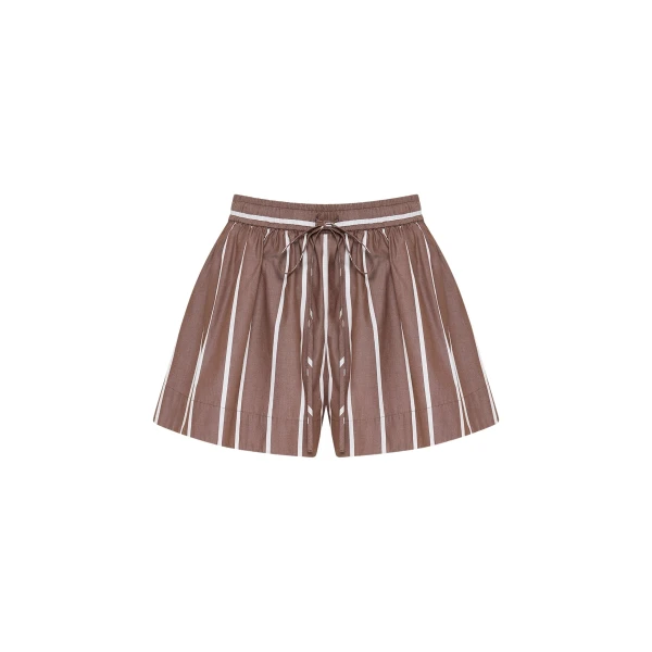 Shona Joy Brown Shorts luxury Clothing from Coveti Marketplace
