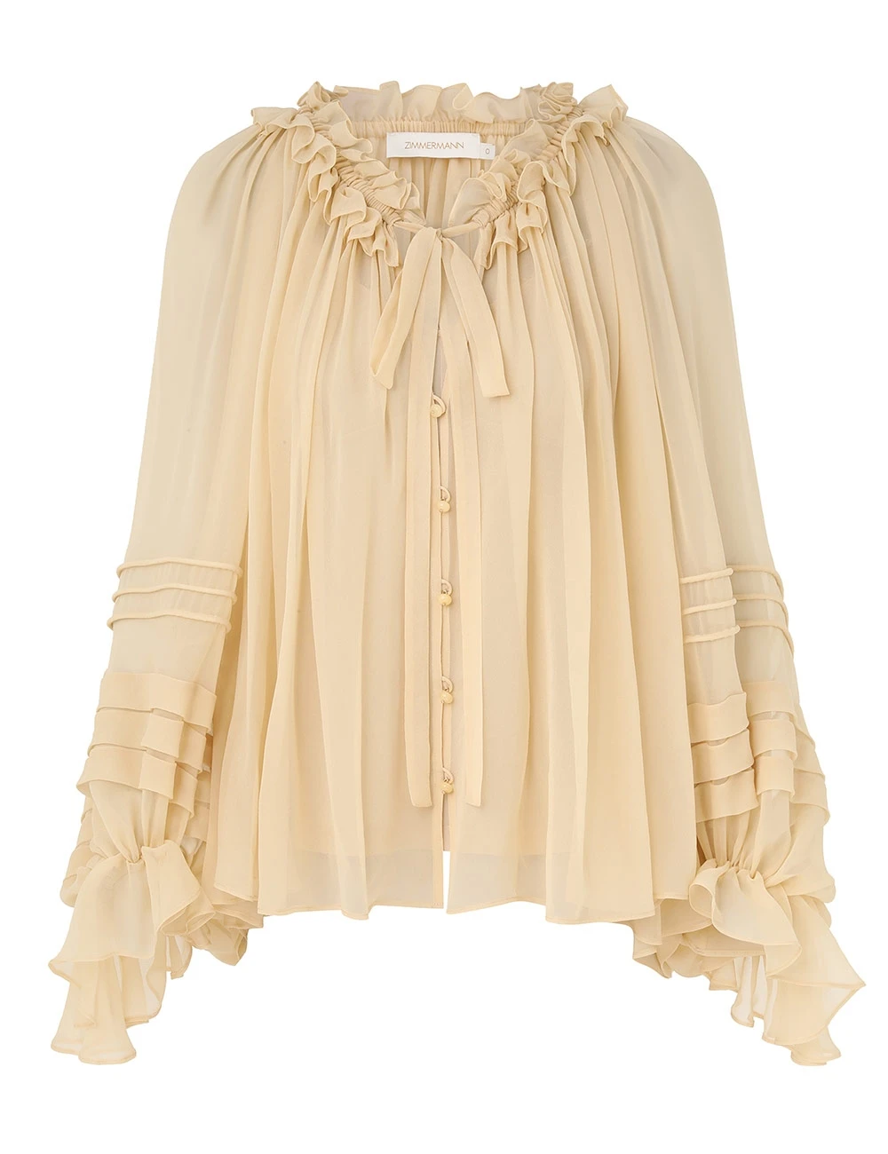 Zimmermann Rebellion Corded Blouse | Ready to Wear 2025 Collection Coveti Elevate your elegance in this Zimmermann Tops from the 2025 resort wear edit