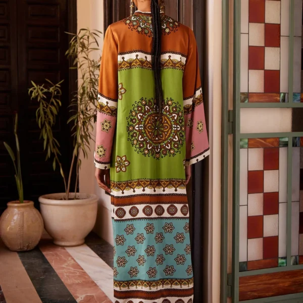 Alemais contina silk midi dress
