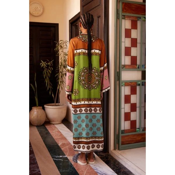 Alemais Contina Silk Midi Dress, view 4