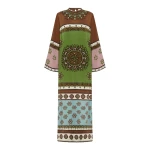 alemais contina silk midi dress