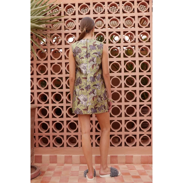 Alemais Citron Mini Dress, view 4