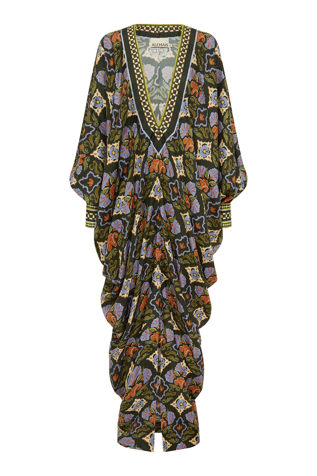 Alemais Cece V Neck Silk Midi Dress