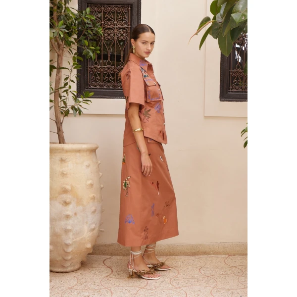 Alemais Dusty Embroidered Fitted Shirt