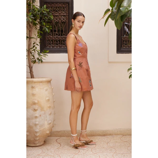 Alemais Dusty Embroidered Mini Dress
