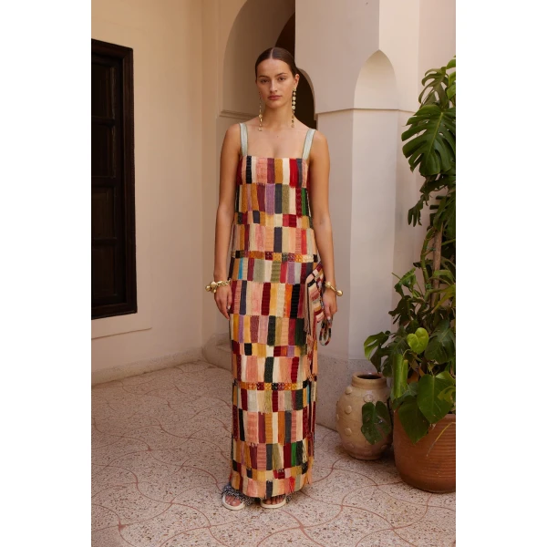 Alemais Marjorelle Embellished Midi Dress