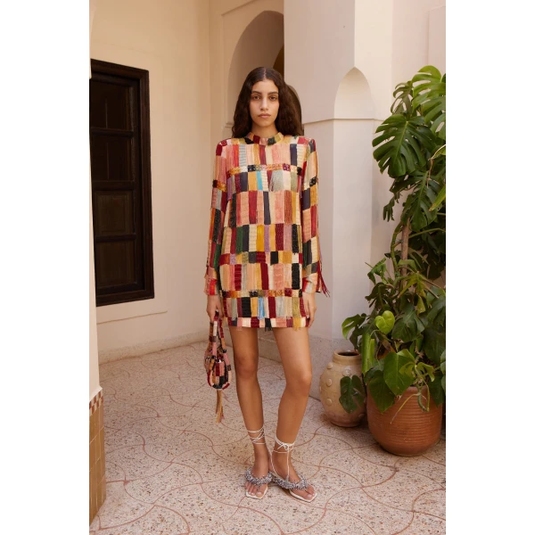 Alemais Marjorelle Embellished Mini Dress