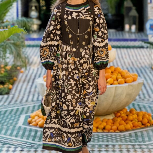 Alemais Maroc Midi Dress, view 3
