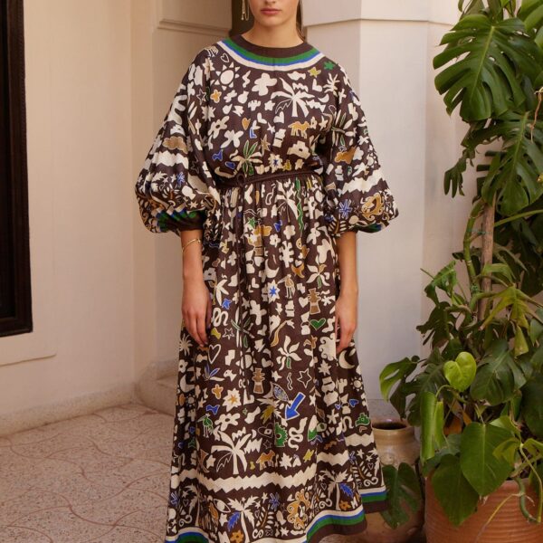 Alemais Maroc Midi Dress, view 6