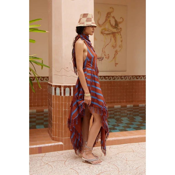 Alemais Noura Fringe Midi Dress