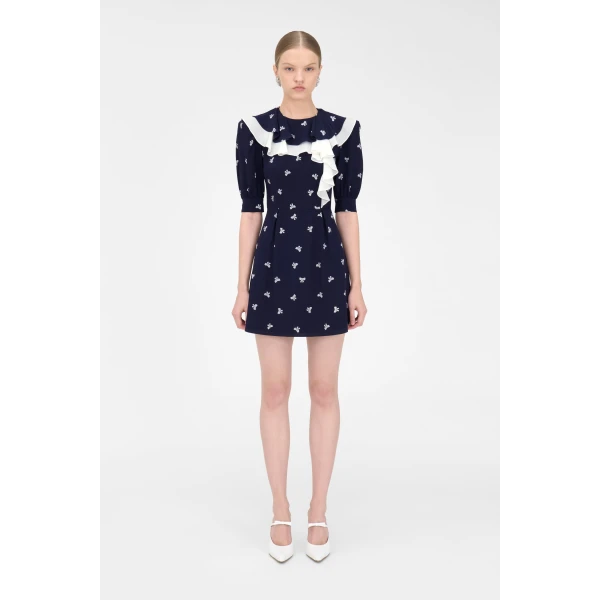 Alessandra Rich Bows Print Mini Dress, view 3