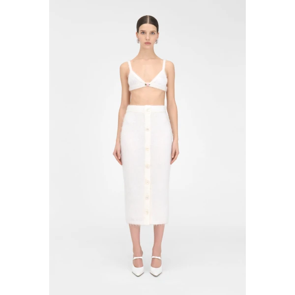 Alessandra Rich Carded Mohair Bra Top, view 3