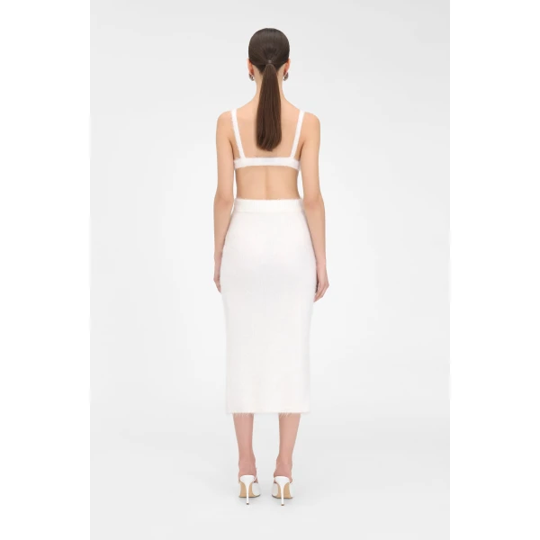 Alessandra Rich Carded Mohair Bra Top, view 4