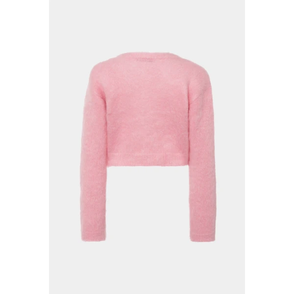 Alessandra Rich Carded Mohair Cardigan, view 2