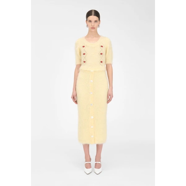 Alessandra Rich Carded Mohair Jumper Knit, view 3