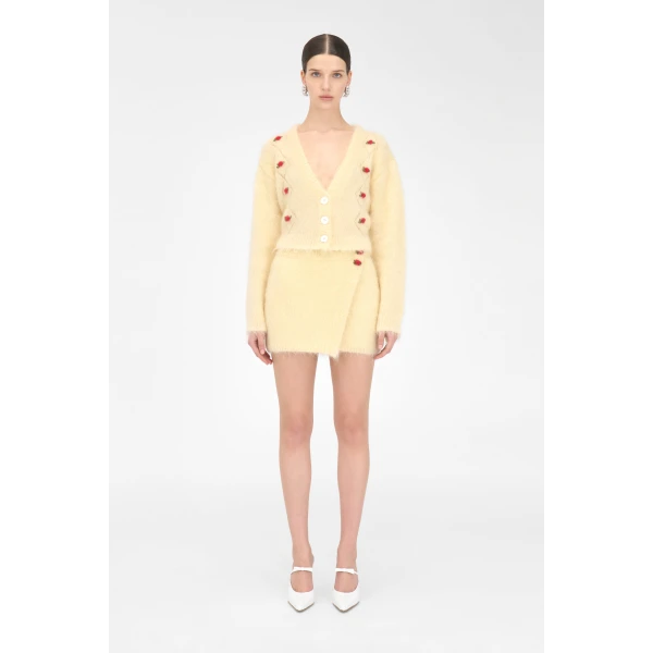 Alessandra Rich Carded Mohair Mini Skirt, view 3