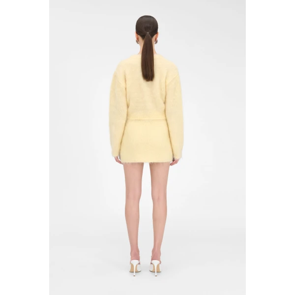 Alessandra Rich Carded Mohair Mini Skirt, view 4