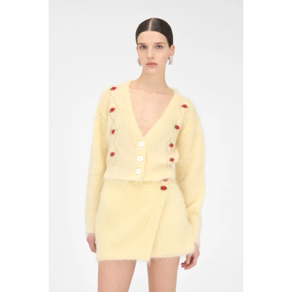 Alessandra Rich Carded Mohair Mini Skirt, view 5