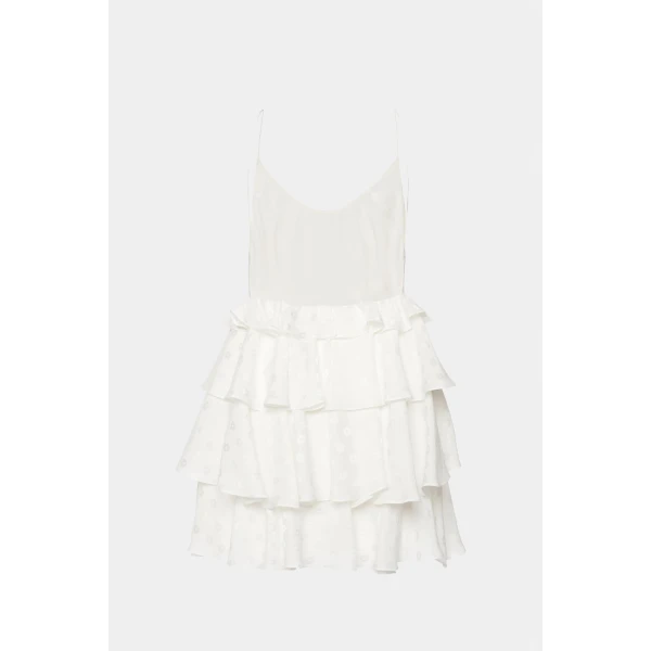Alessandra Rich Flowers Jacquard Mini Dress, view 2