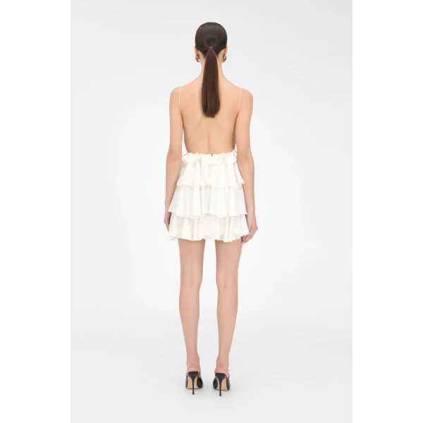 Alessandra Rich Flowers Jacquard Mini Dress, view 4