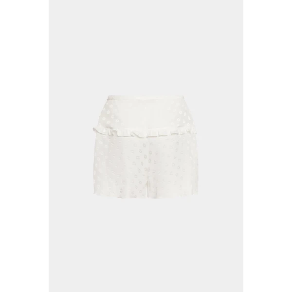 Alessandra Rich Flowers Jacquard Shorts, view 2