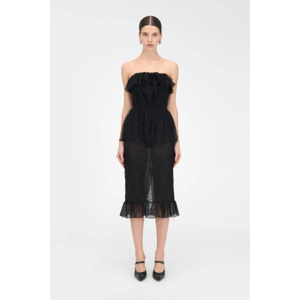 Alessandra Rich Lace Bustier Dress, view 3