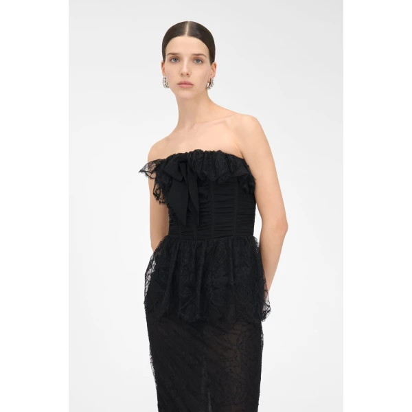 Alessandra Rich Lace Bustier Dress, view 5