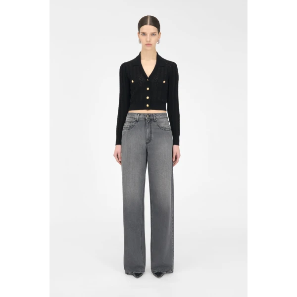 Alessandra Rich Low Waist Jeans, view 3