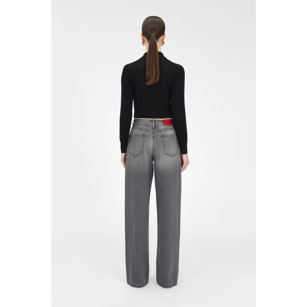 Alessandra Rich Low Waist Jeans, view 4