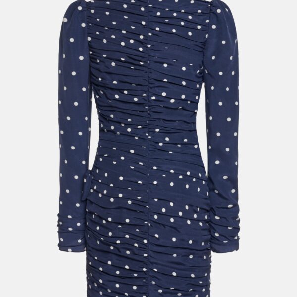 Polka Dot Draped Mini Dress