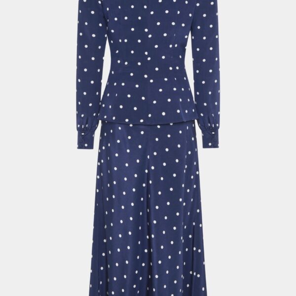 Polka Dot Dress With Jewel Buttons