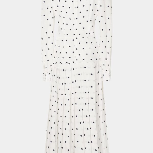 Polka Dot Dress With Pleated Skirt