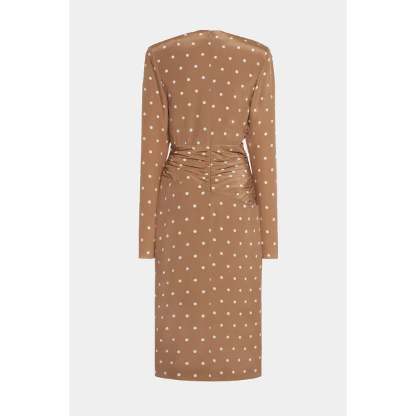 Alessandra Rich Polka Dot Dress With Volant, view 2