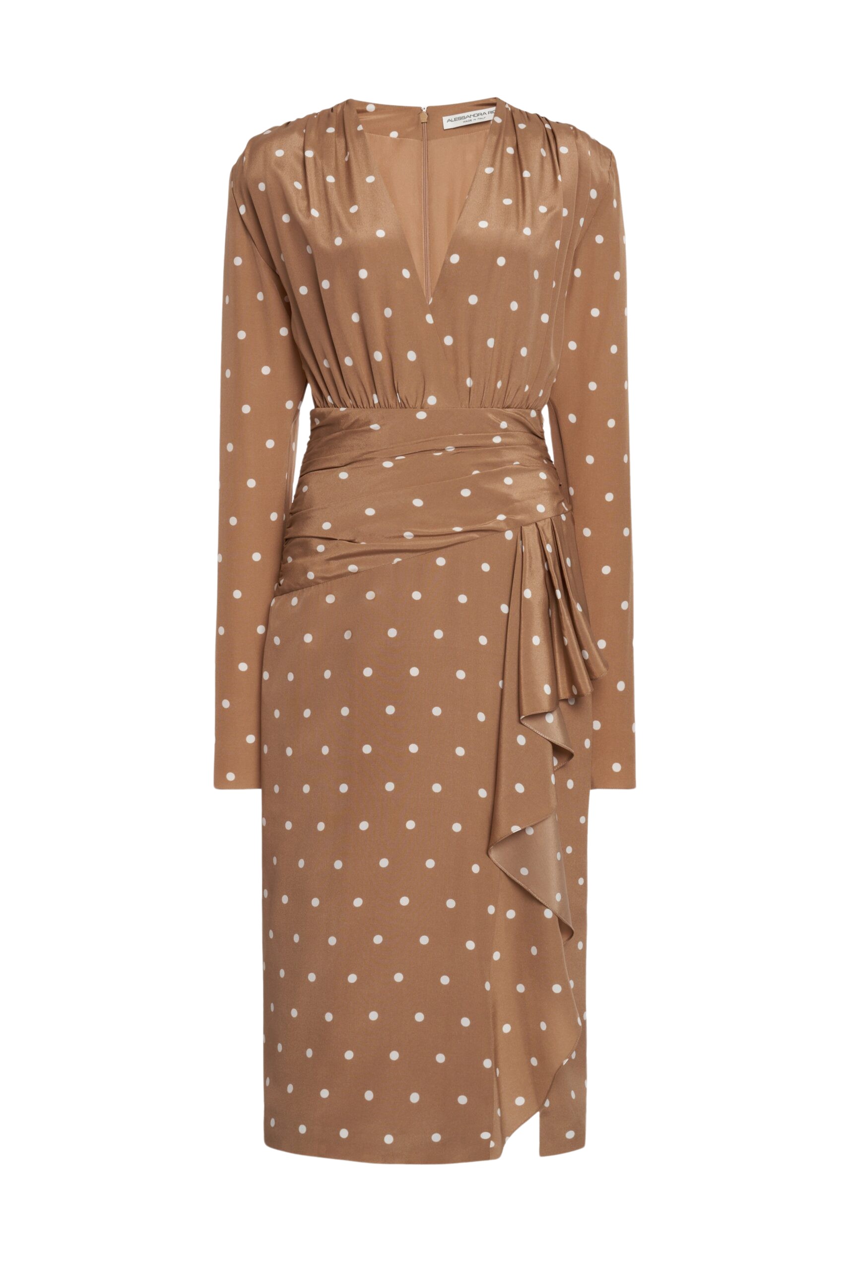 Alessandra Rich Polka Dot Dress With Volant