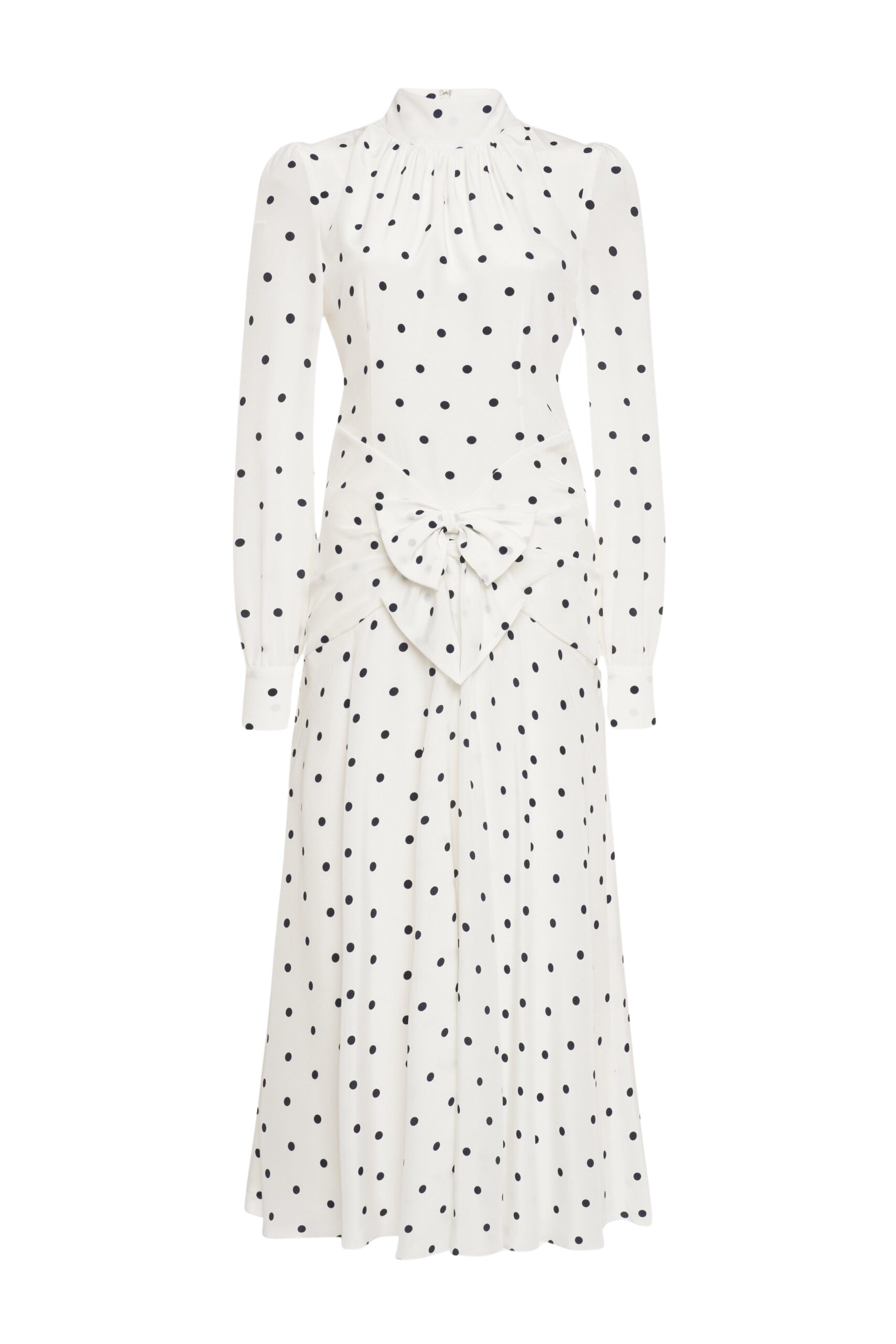 Alessandra Rich Polka Dot High Neck Dress