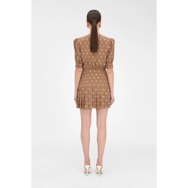 Alessandra Rich Polka Dot Mini Dress, view 4