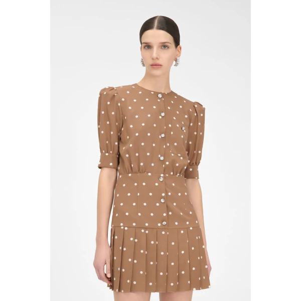 Alessandra Rich Polka Dot Mini Dress, view 5