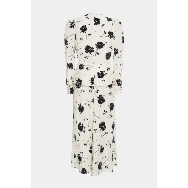 Alessandra Rich Rose Print Dress, view 2