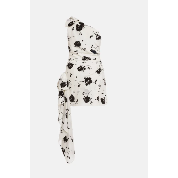 Alessandra Rich Rose Print Mini Dress, view 2