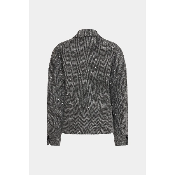 Alessandra Rich Sequin Tweed Jacket, view 2