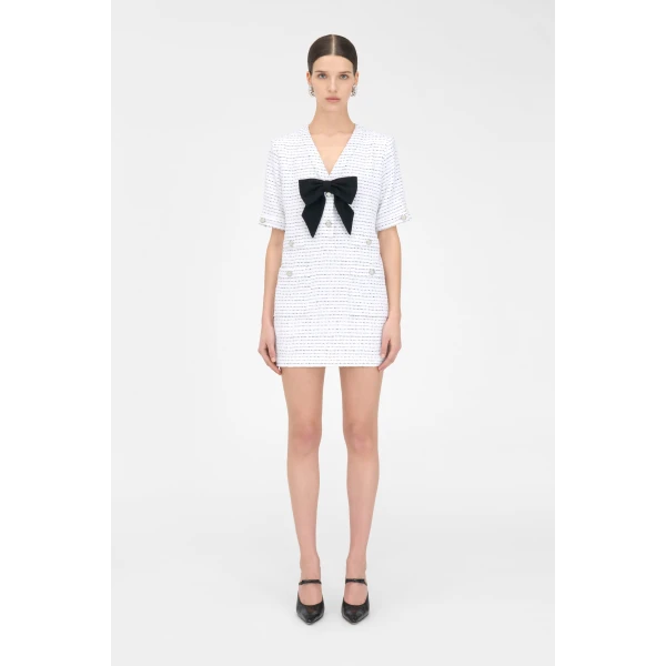 Alessandra Rich Sequin Tweed Mini Dress, view 3