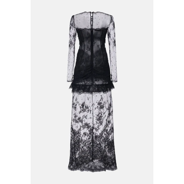 Alessandra Rich Sheer Lace Dress, view 2