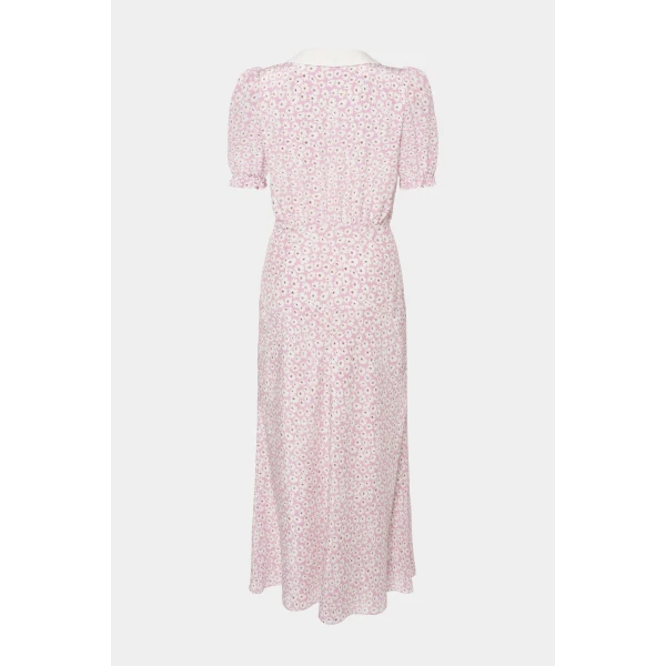 Alessandra Rich Small Flower Dress With Collar, view 2