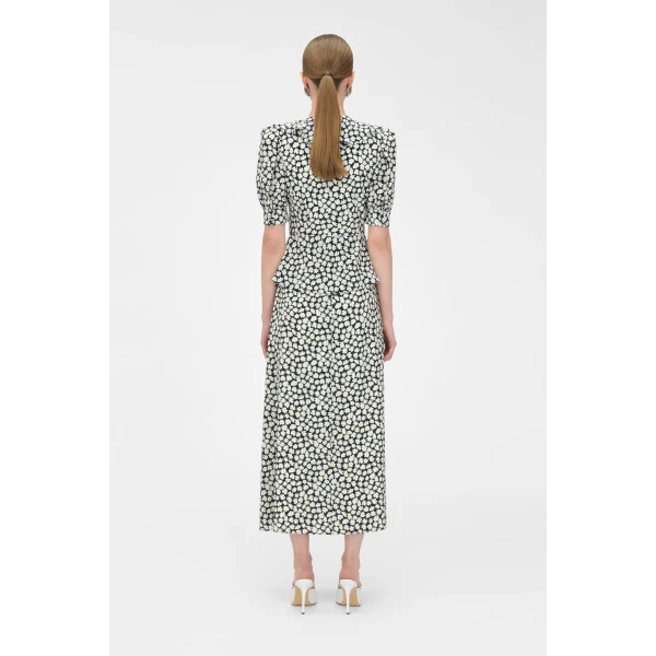 Alessandra Rich Small Flowers Print Dress, view 4