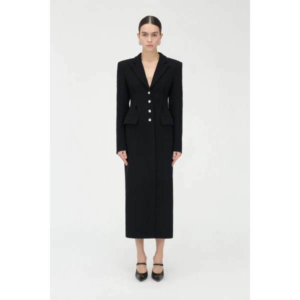Alessandra Rich Tweed Boucle Coat, view 3