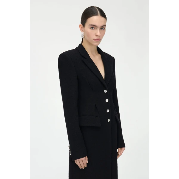 Alessandra Rich Tweed Boucle Coat, view 5