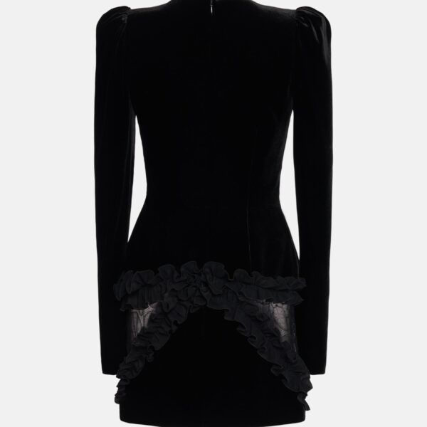 Velvet And Lace Mini Dress