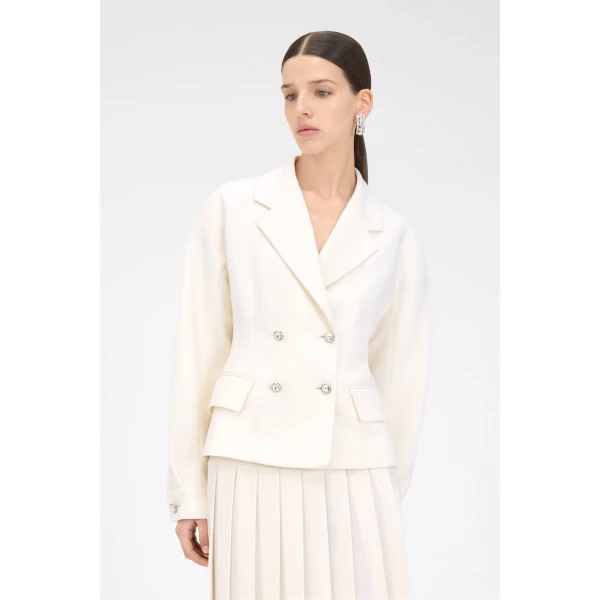 Alessandra Rich Wool Crepe Jacket, view 5