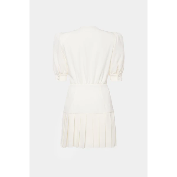 Alessandra Rich Wool Crepe Mini Dress, view 2